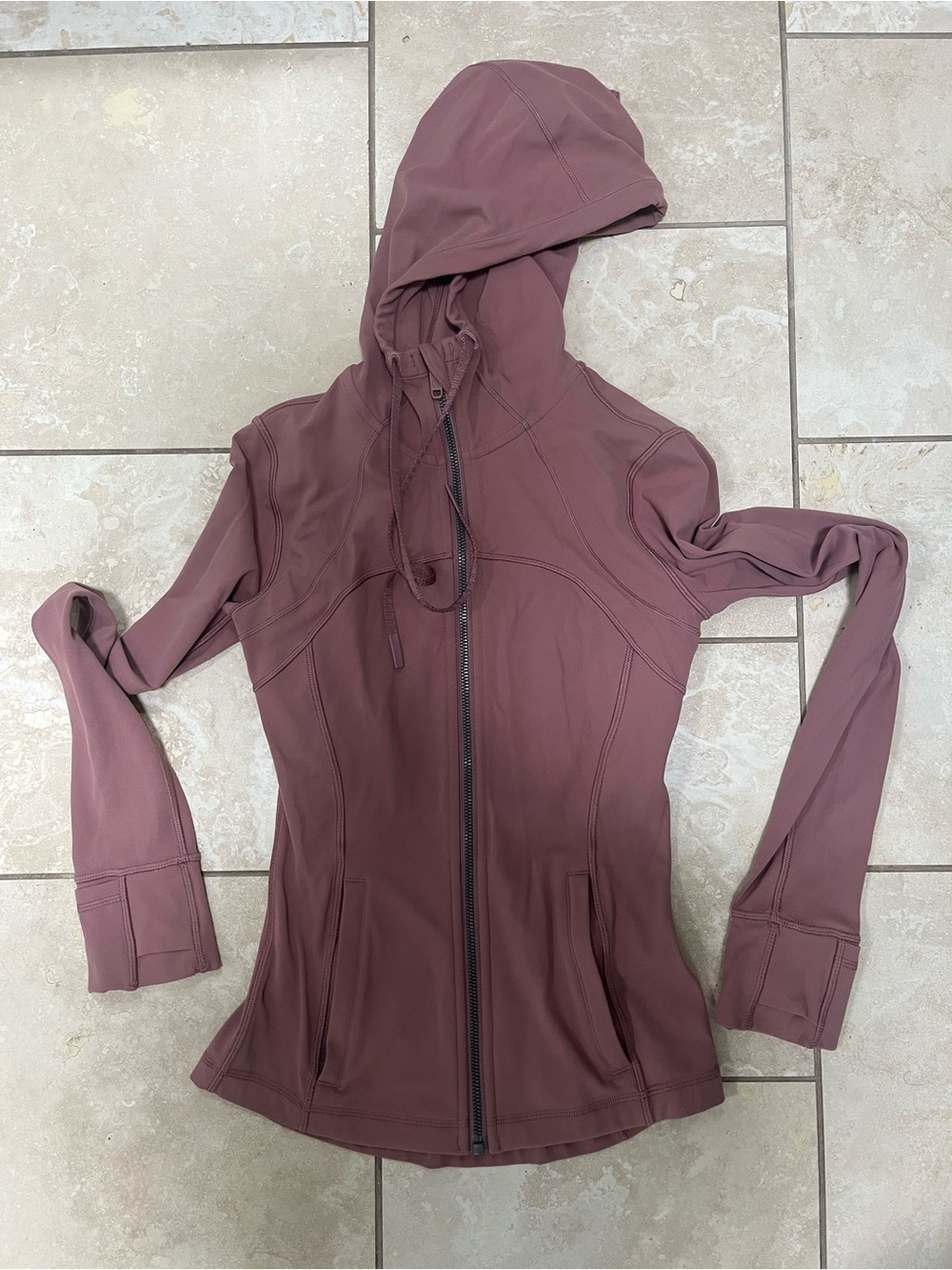 Lululemon Women's Mauve Hooded Zip Jacket size 2